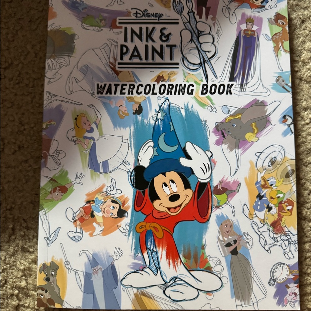 Disney Ink & Paint Watercoloring Book